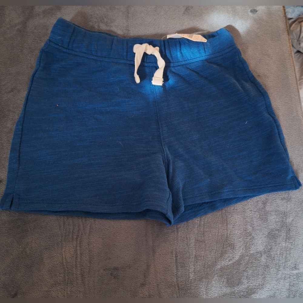 NWT Crew Cuts Blue Girls Shorts M 8‎ Pull on Elastic Waist